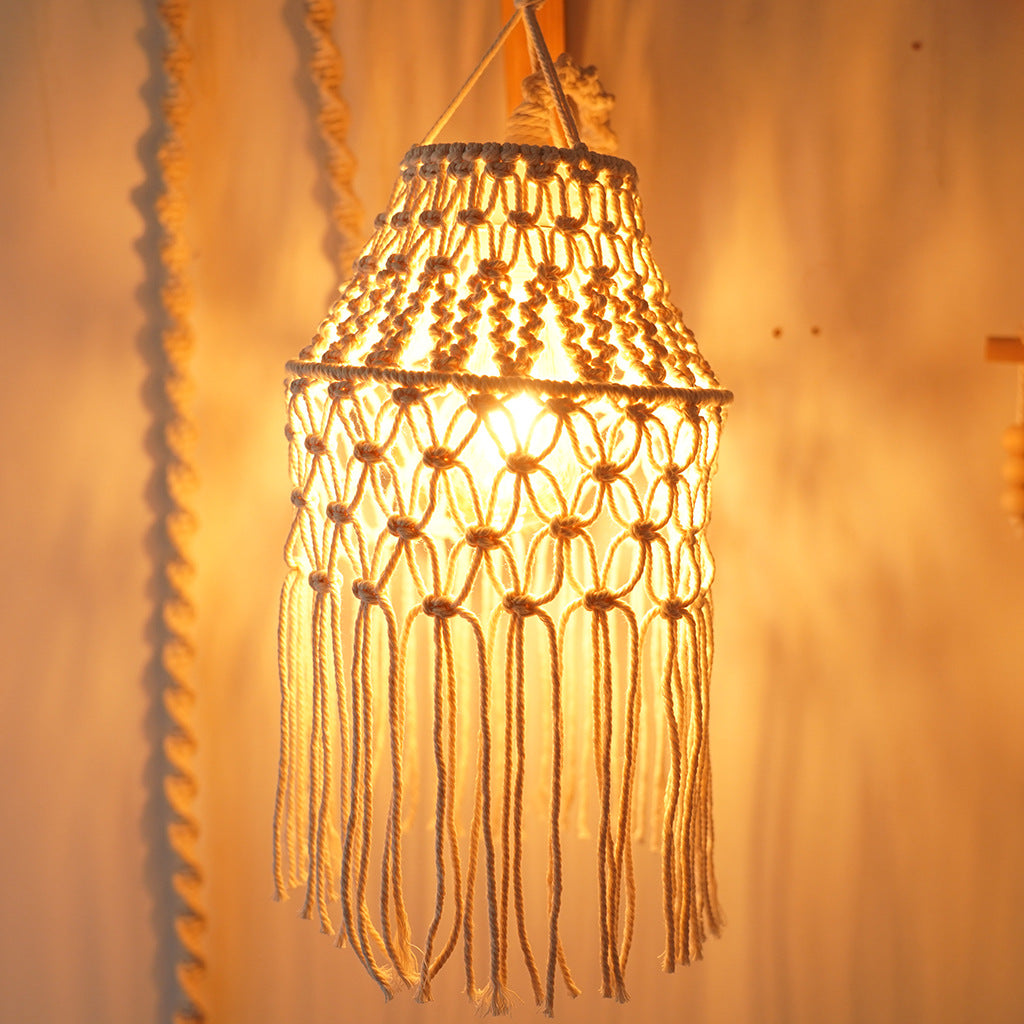 Macramé Bohemian Hanging Pendant Light Shade