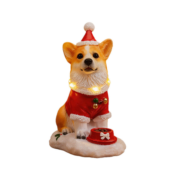 Decorative Christmas figure in dog design