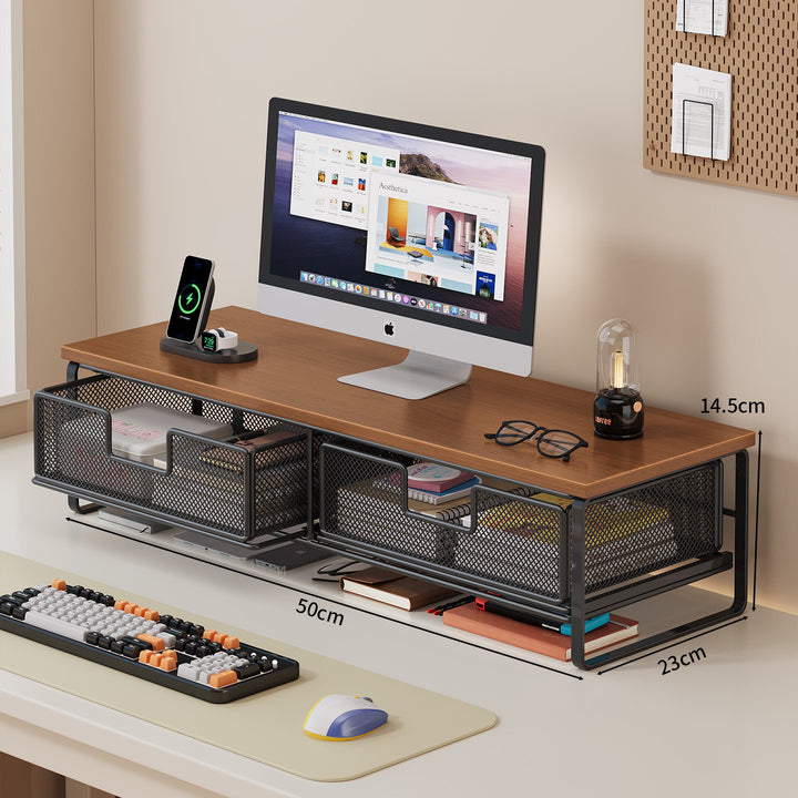 Multi-Function Desk Organizer with Mesh Storage Boxes