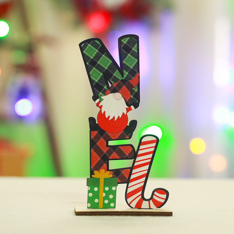 Festive wooden decoration with Christmas motif