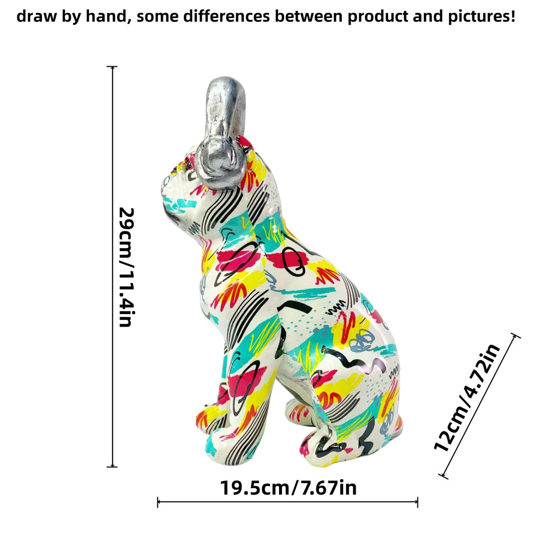 Colorful decorative figure of a dog in modern design
