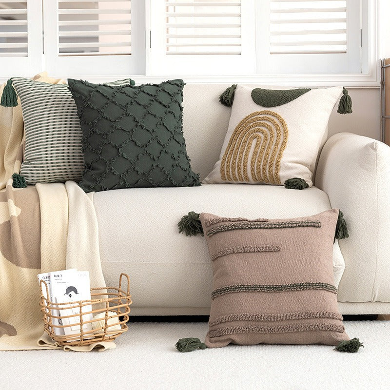 Textured Woven Decorative Pillow