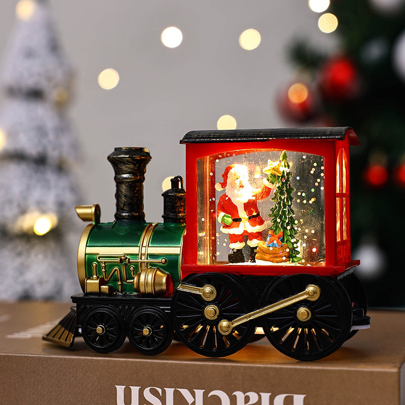 Illuminated Christmas train decoration