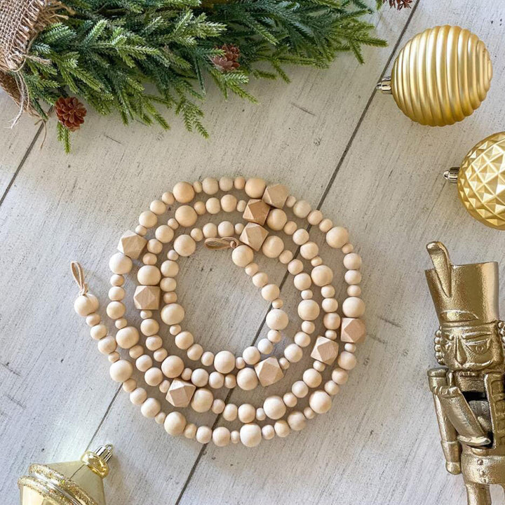 Decorative Wooden Bead Garland