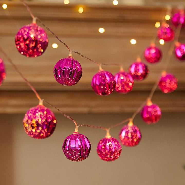 Colored LED Christmas light chain
