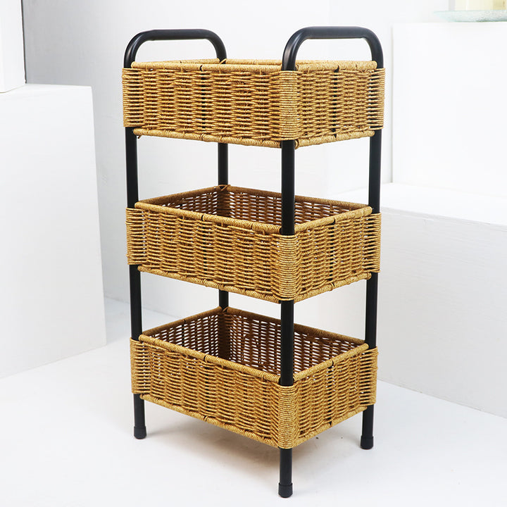 Storage shelf made of woven material