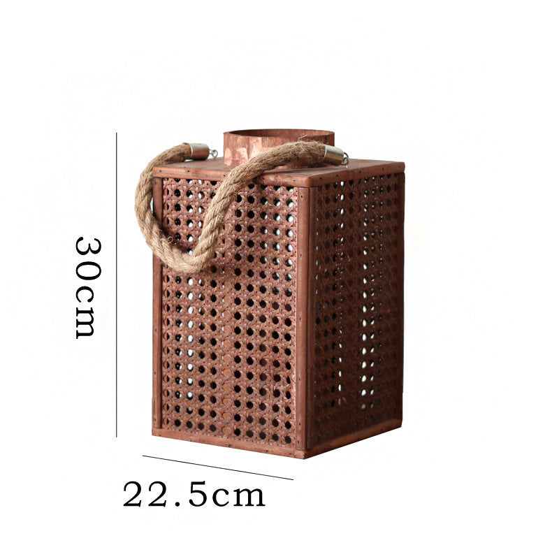 Decorative lantern holder made of natural material