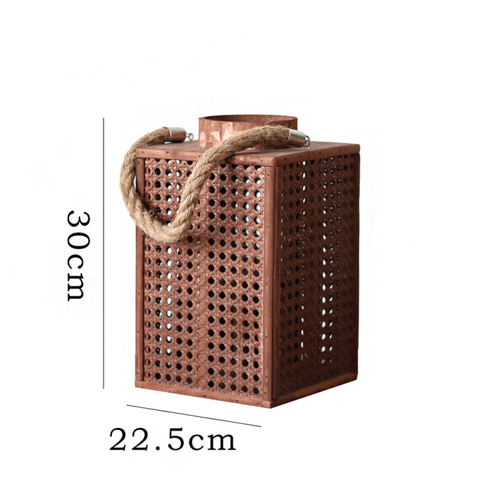 Decorative lantern holder made of natural material