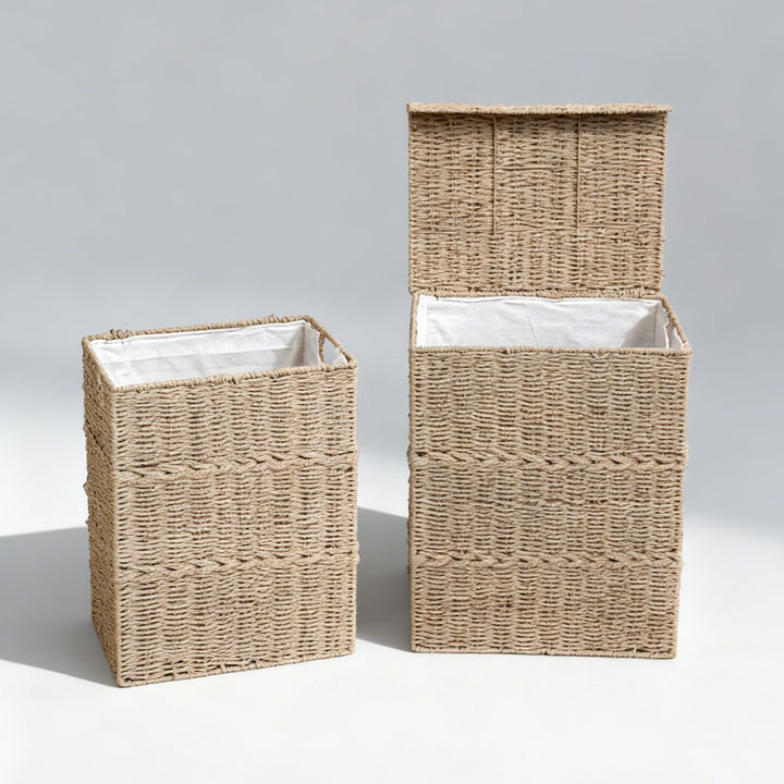 High-quality laundry basket with lid and handles