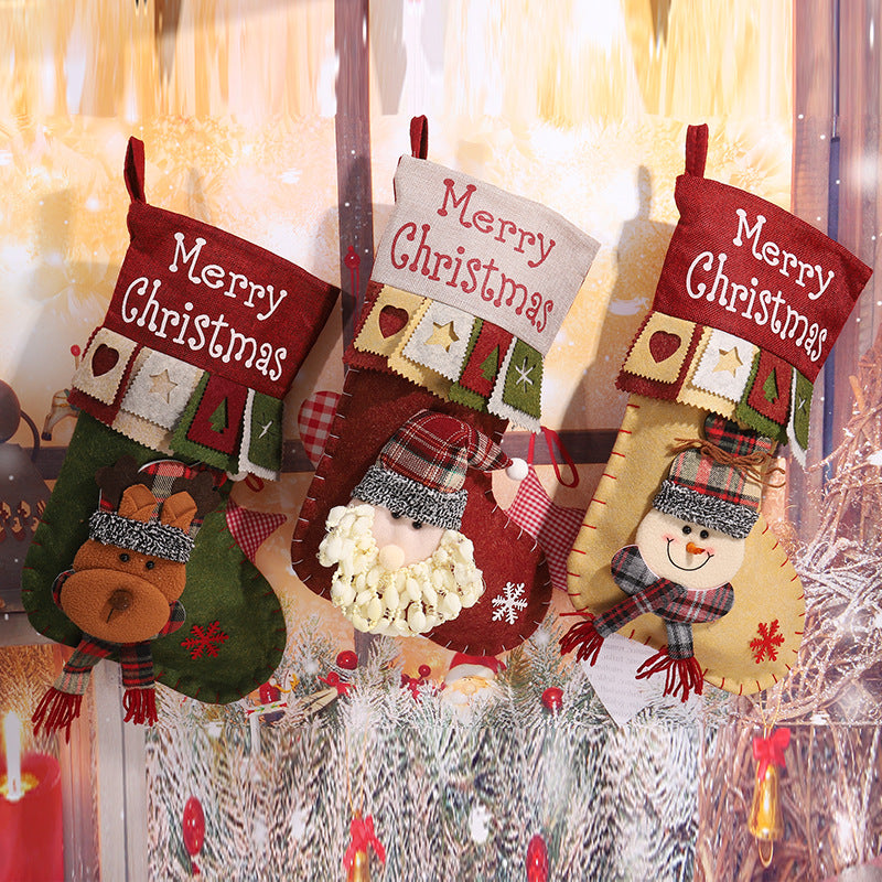 Cute Christmas stocking with reindeer motif
