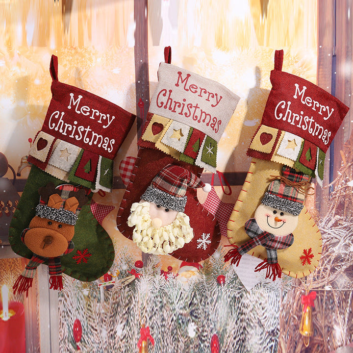 Cute Christmas stocking with reindeer motif