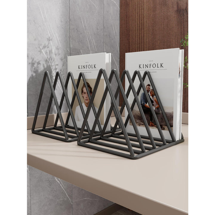 Expandable Accordion Metal Magazine and Book Organizer Rack