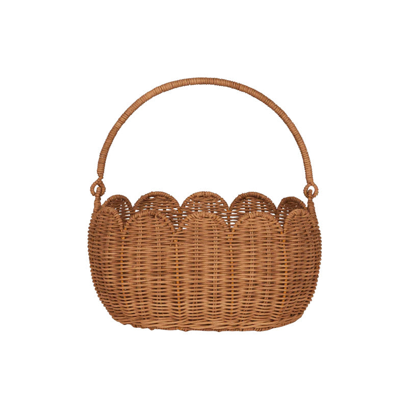 Handmade storage basket for dolls
