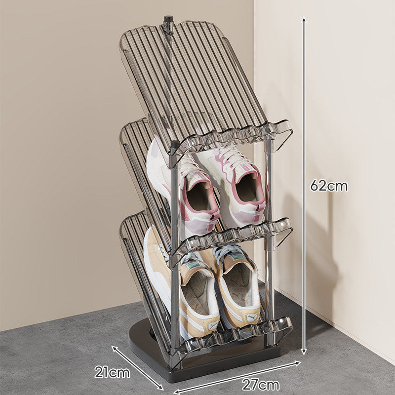 Dual-Tier Adjustable Angled Shoe Organizer
