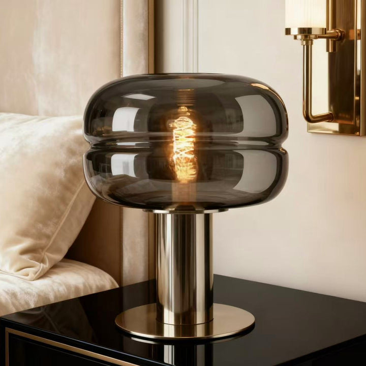 Artistic glass table lamp