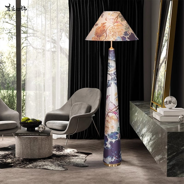 Artistically designed abstract floor lamp