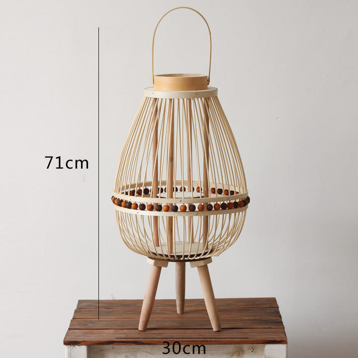 Handcrafted lantern made from natural materials