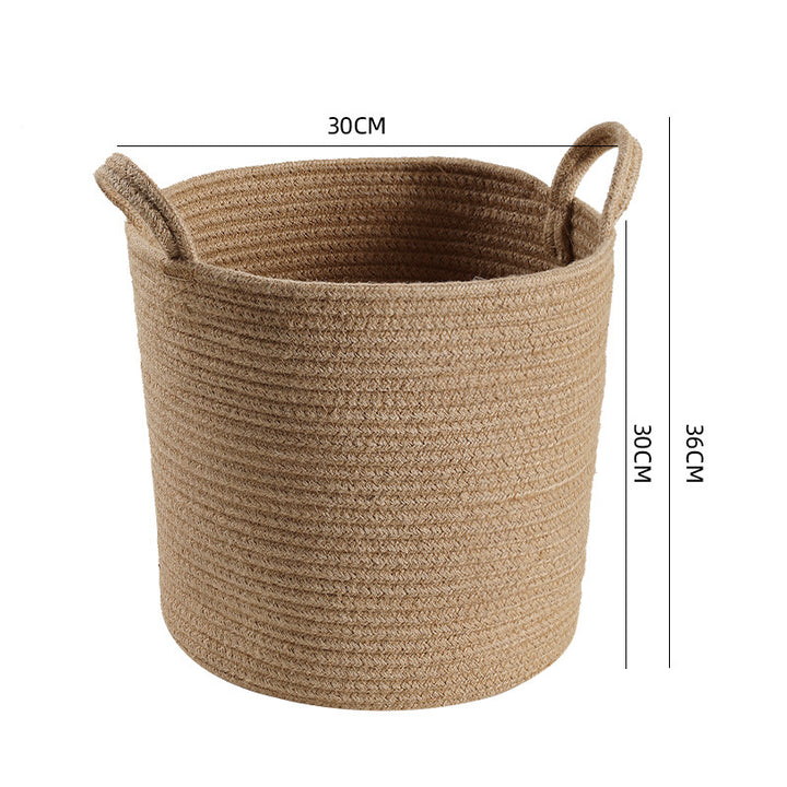 Manufactured Natural Fiber Storage Basket