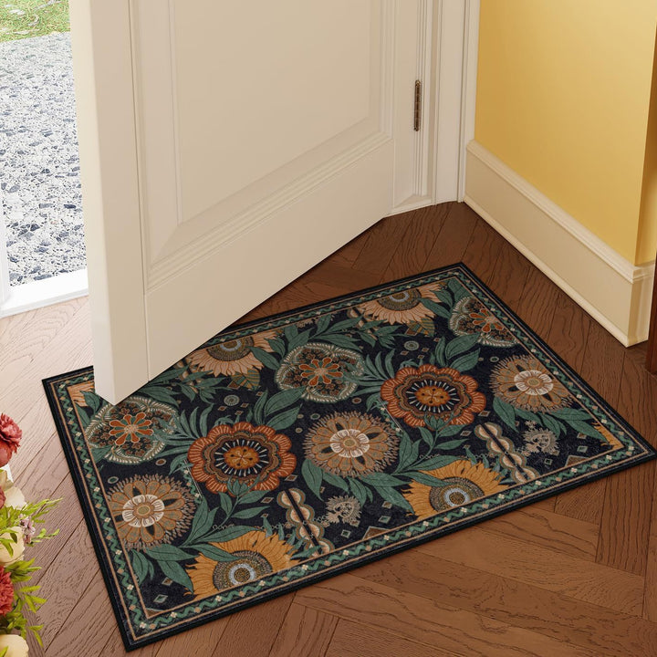 Luxurious Floral Design Bath Mat