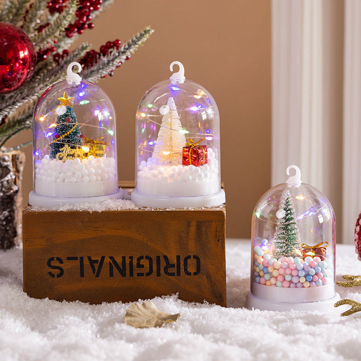 Decorative lantern with Christmas motif