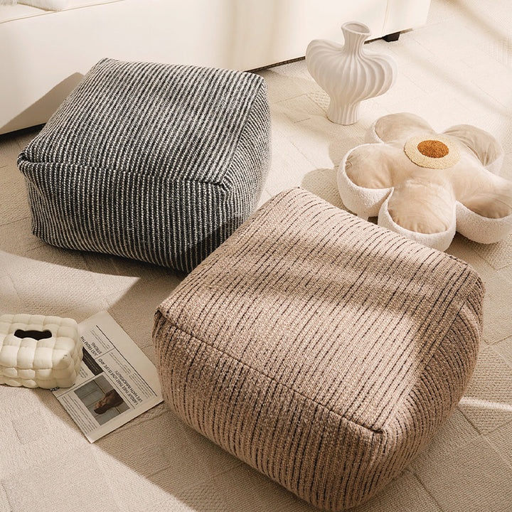 Elegant Geometric Patterned Floor Pouf