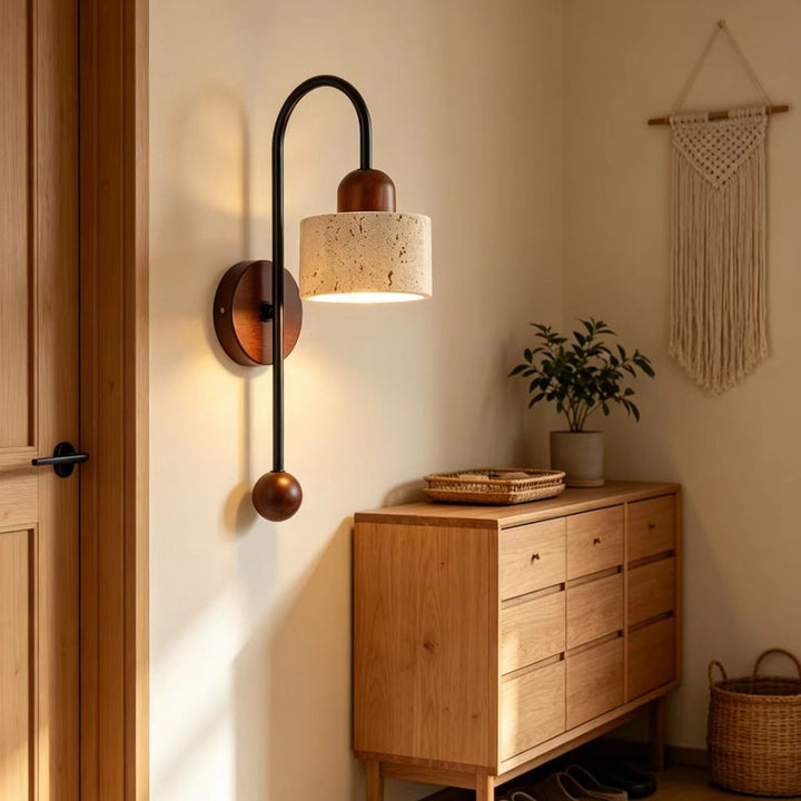 Wall-mounted sculptural wall light