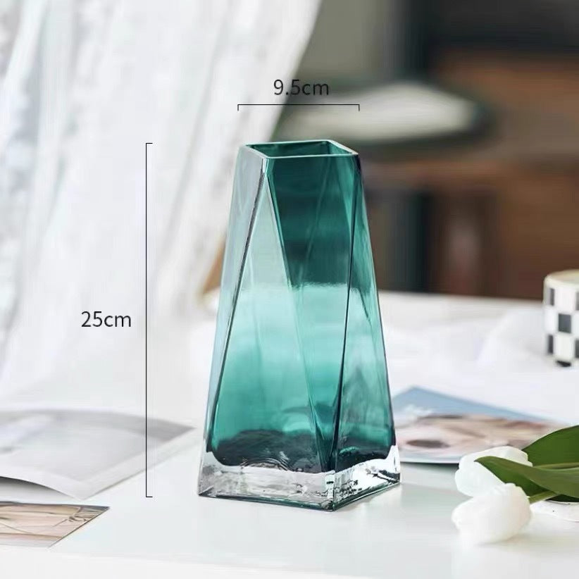 Geometric Glass Flower Holder