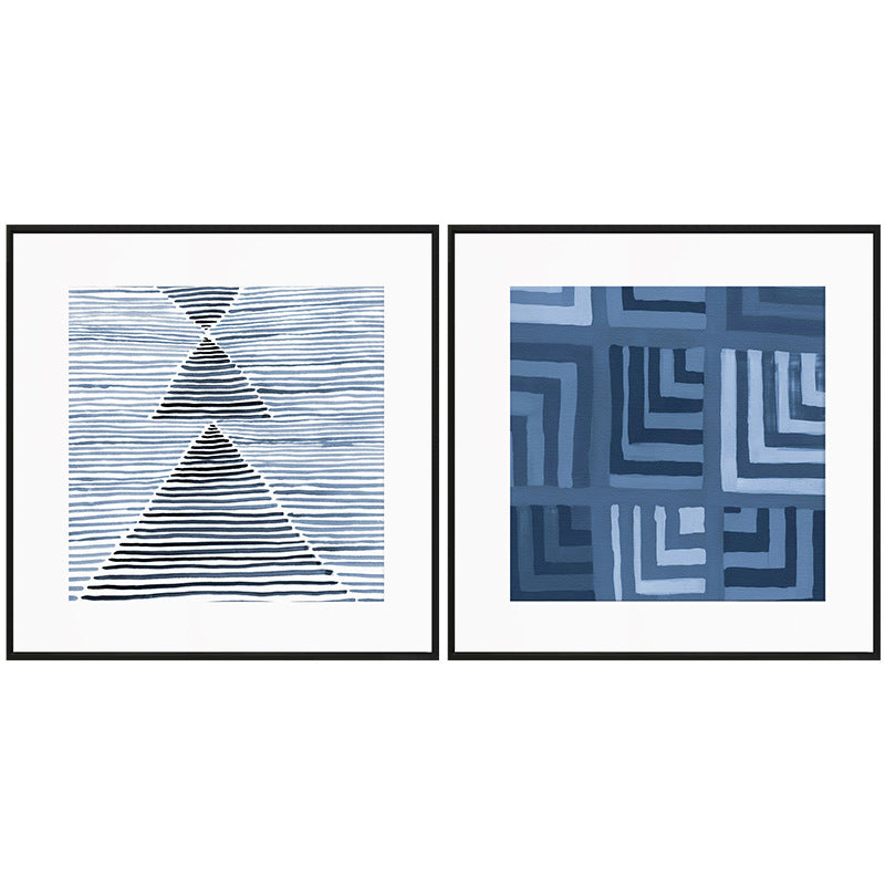 Abstract Grid Pattern Framed Art Print