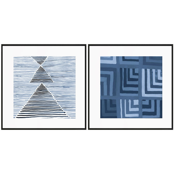 Abstract Grid Pattern Framed Art Print
