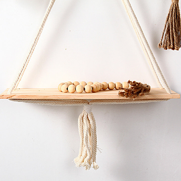 Macrame Triangle Floating Shelf