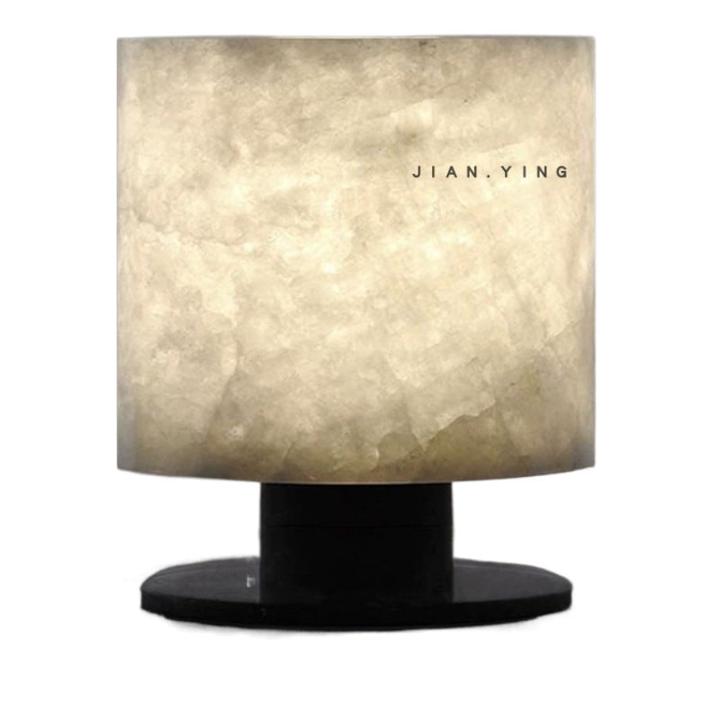 Contemporary natural stone table lamp