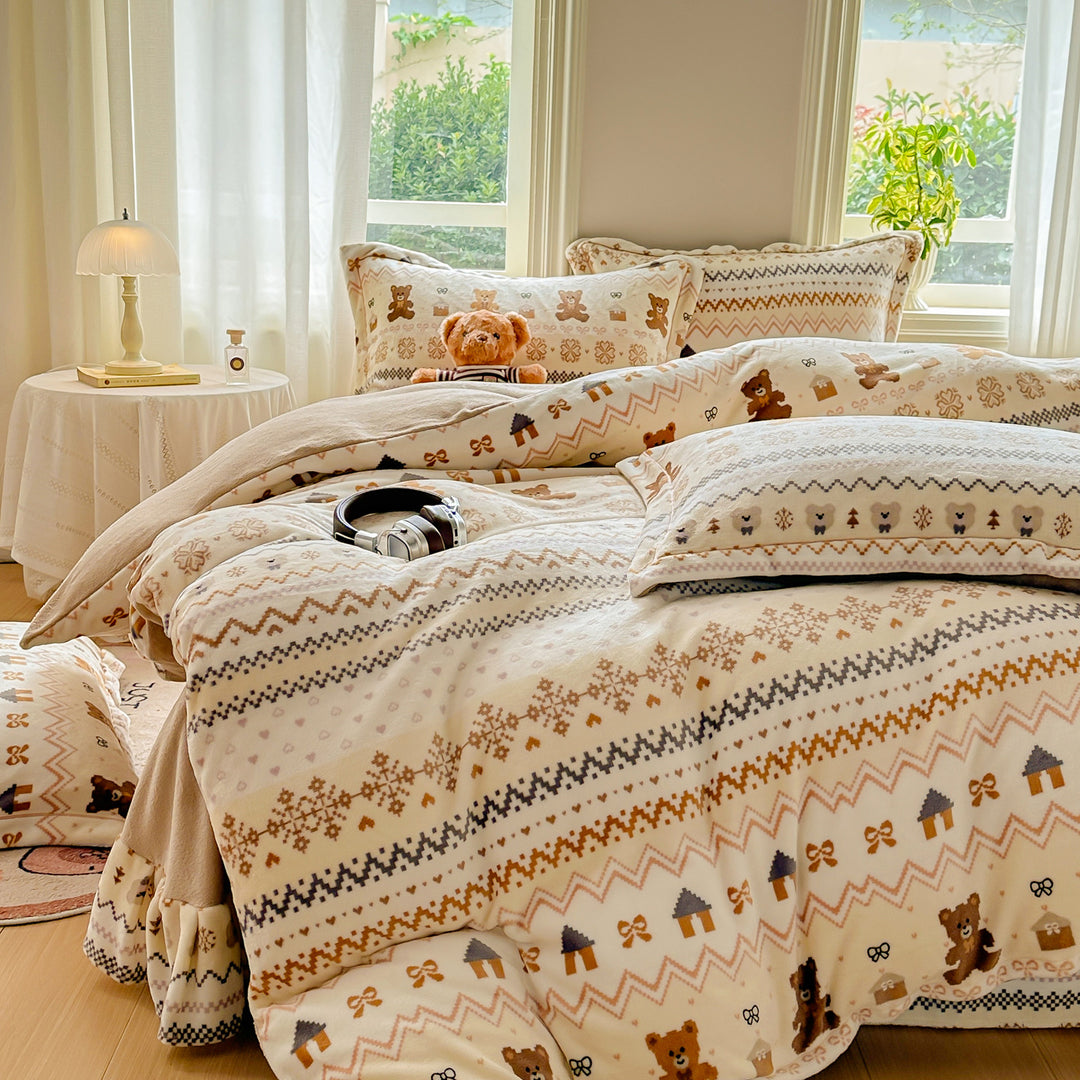Floral Print Comforter Set