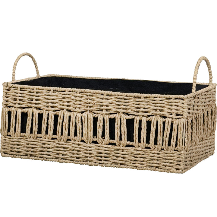 Versatile storage basket made of natural material