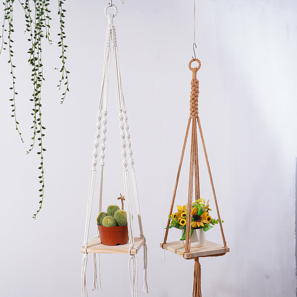 Macrame Plant Hanging Shelf