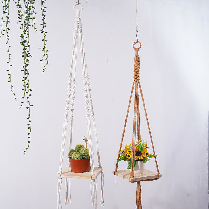 Macrame Plant Hanging Shelf