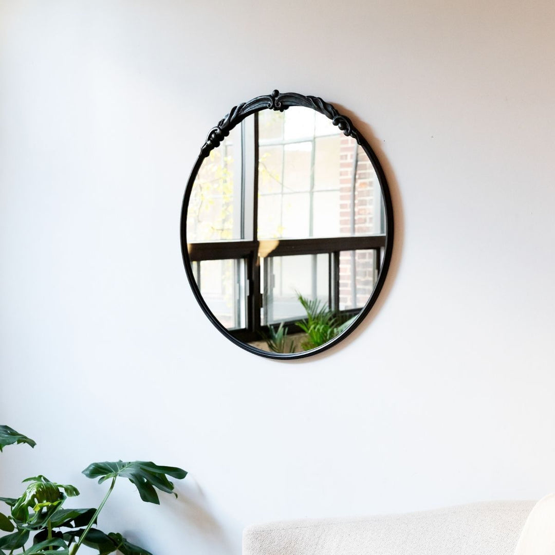 Vintage Inspired Round Wall Mirror