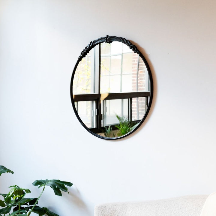 Vintage Inspired Round Wall Mirror