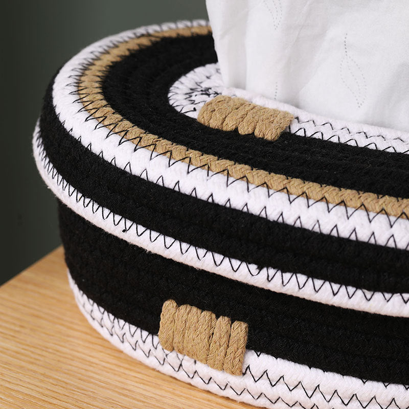 Elegant storage basket made of woven natural material