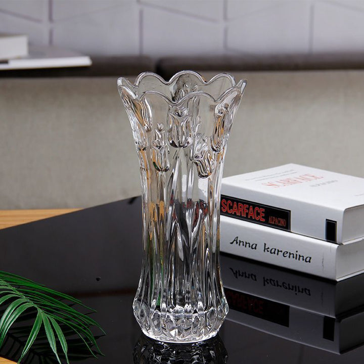 Elegant Floral Crystal Vase