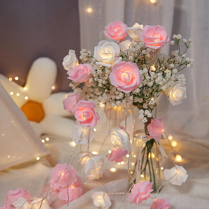 Decorative LED rose string lights