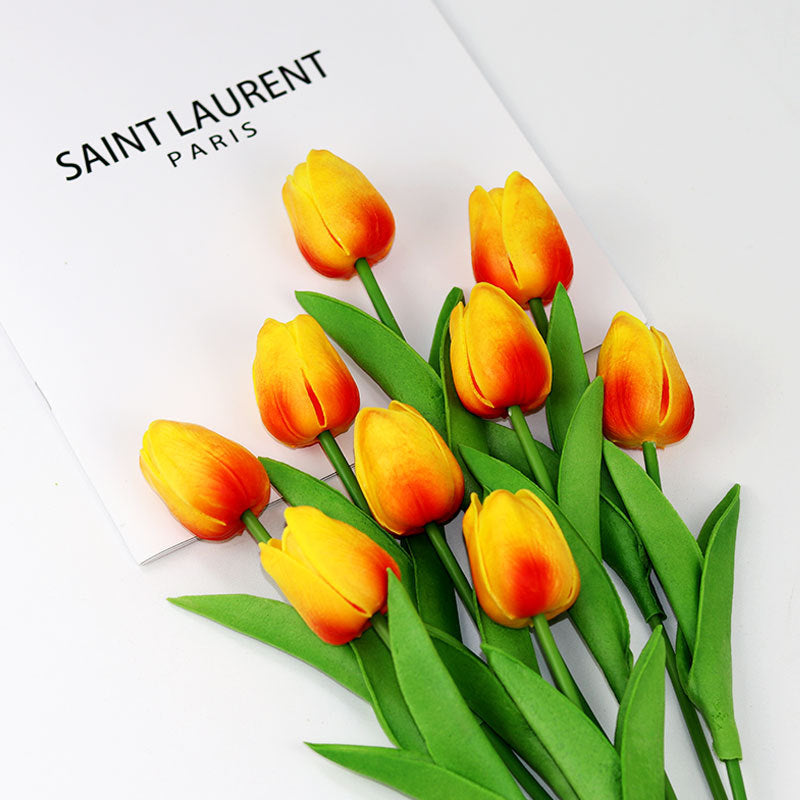 Realistic Faux Tulip Bouquet Arrangement