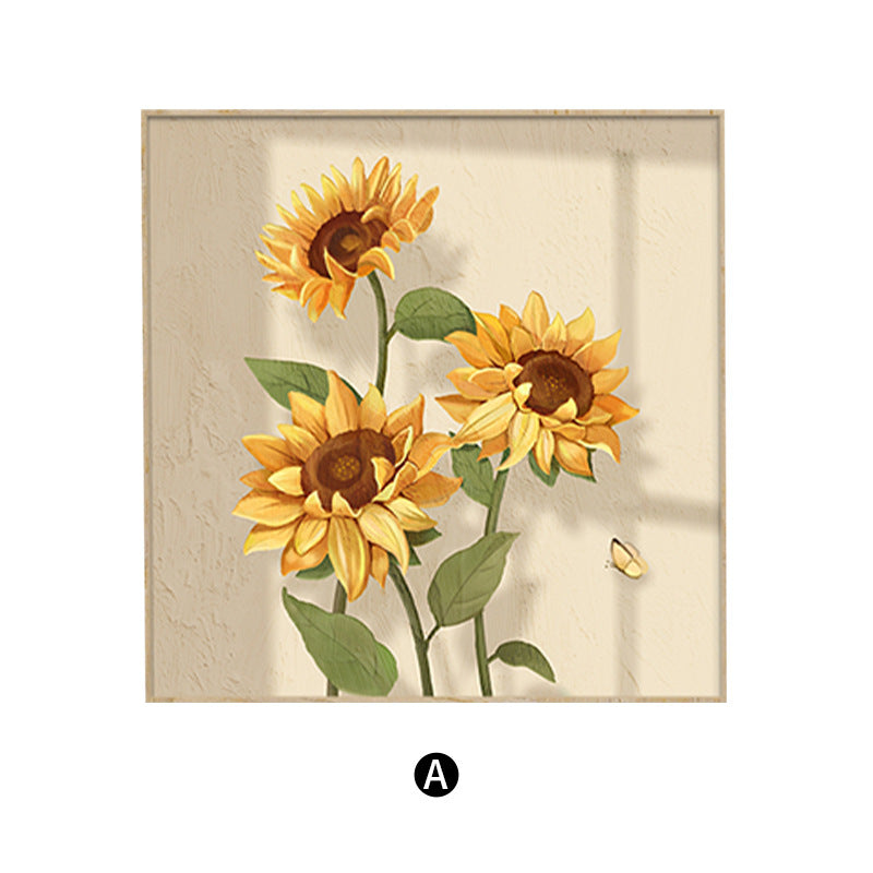 Cat and Sunflower Framed Wall Art