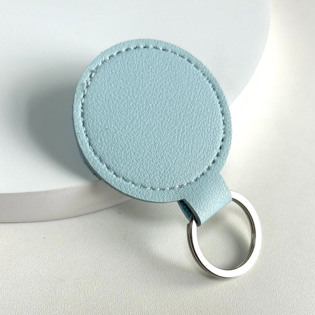 Round Leather Keyring