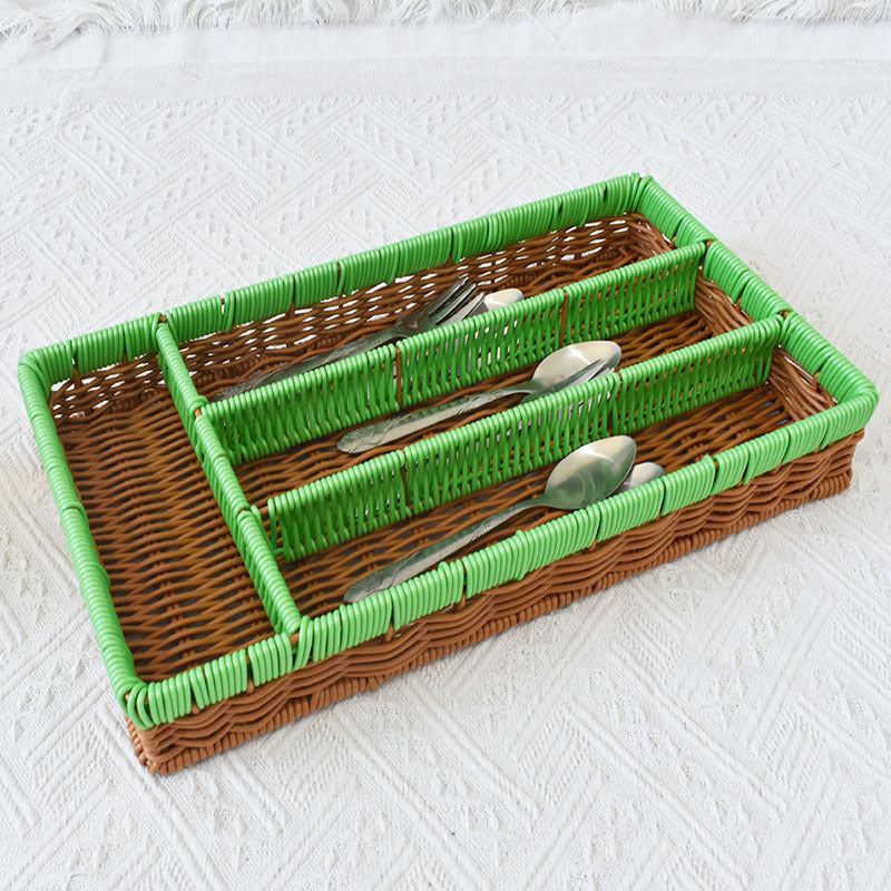 Stylish Multi-Compartment Woven Storage Organizer
