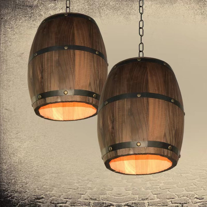 Vintage Barrel Pendant Light