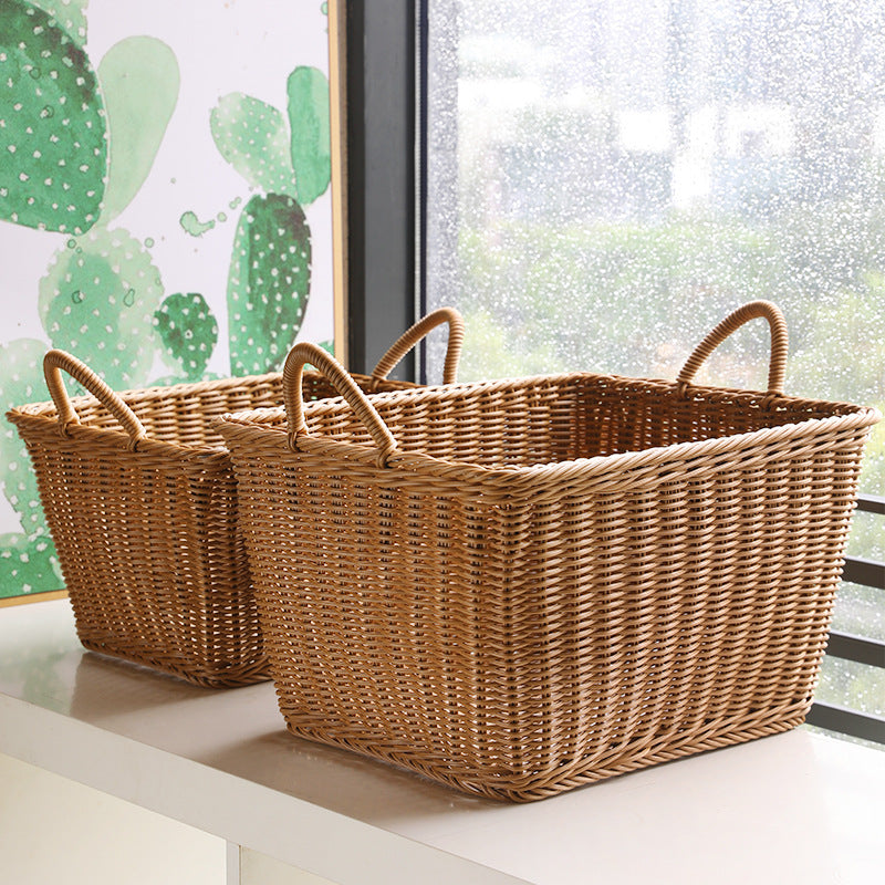 Handcrafted Rattan Storage Basket