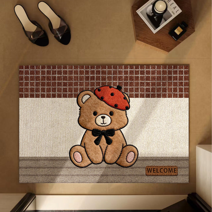 Whimsical Cat-Themed Entry Mat