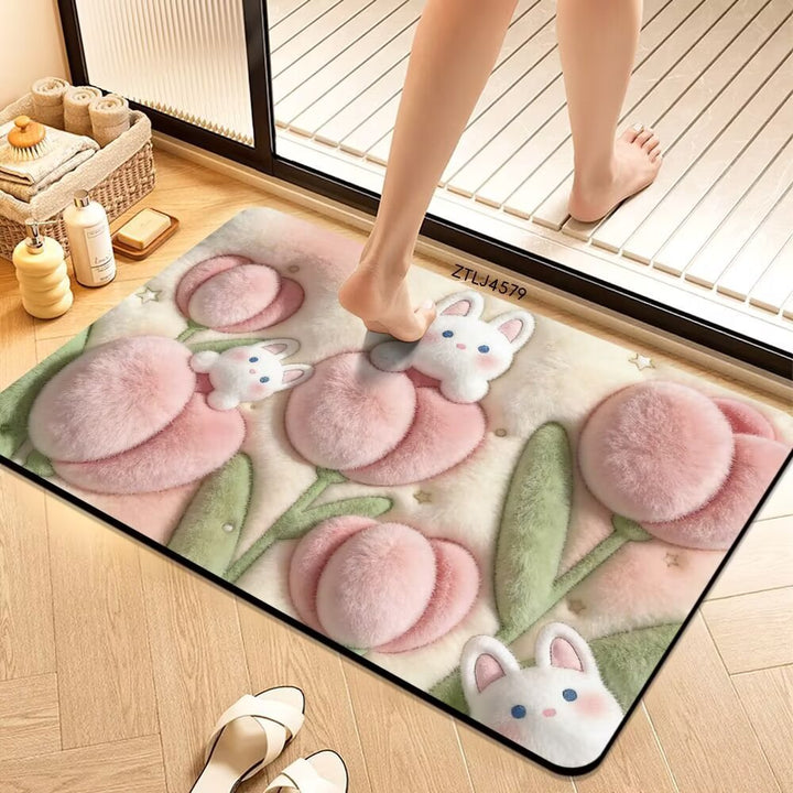 Plush Money-Themed Bath Mat