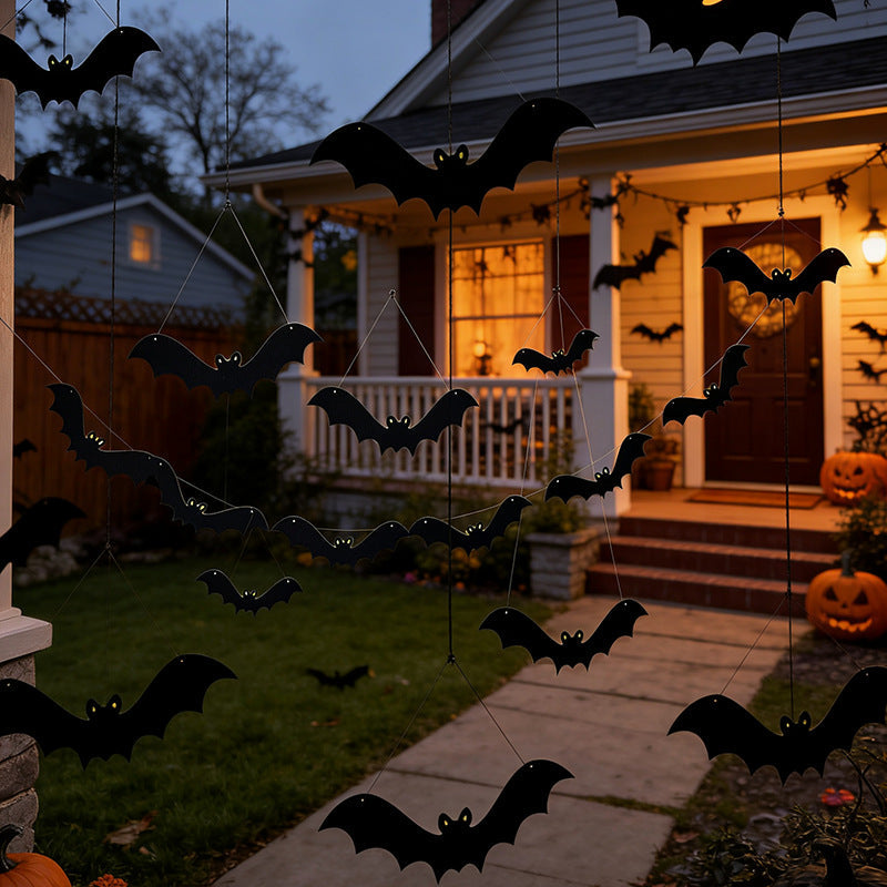 Wall decoration with Halloween bats