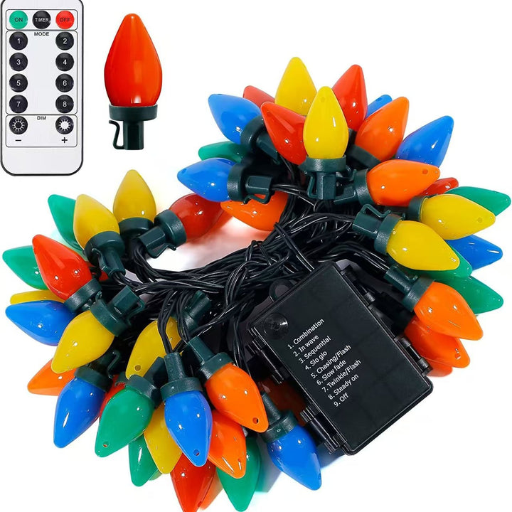 Large classic bulb LED patio string lights